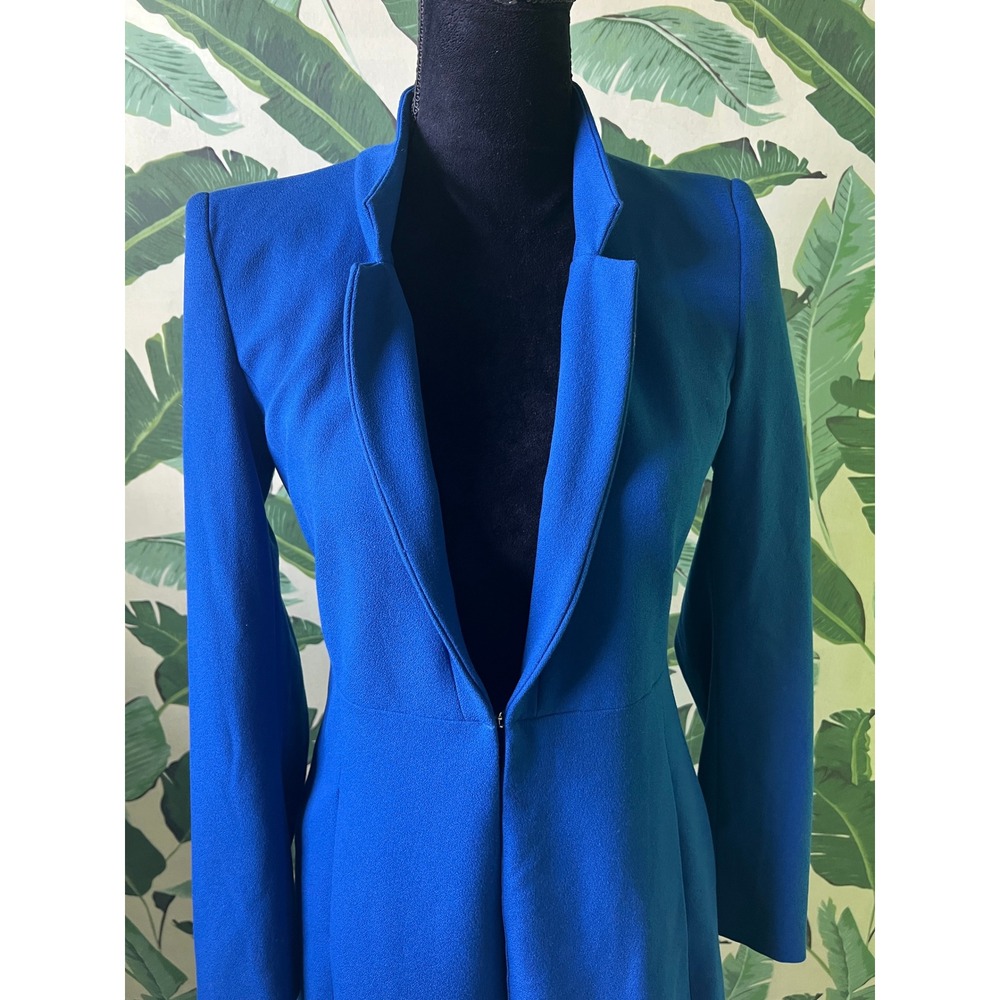 Zara Longline Blazer Women XS Blue - Picture 3 of 10